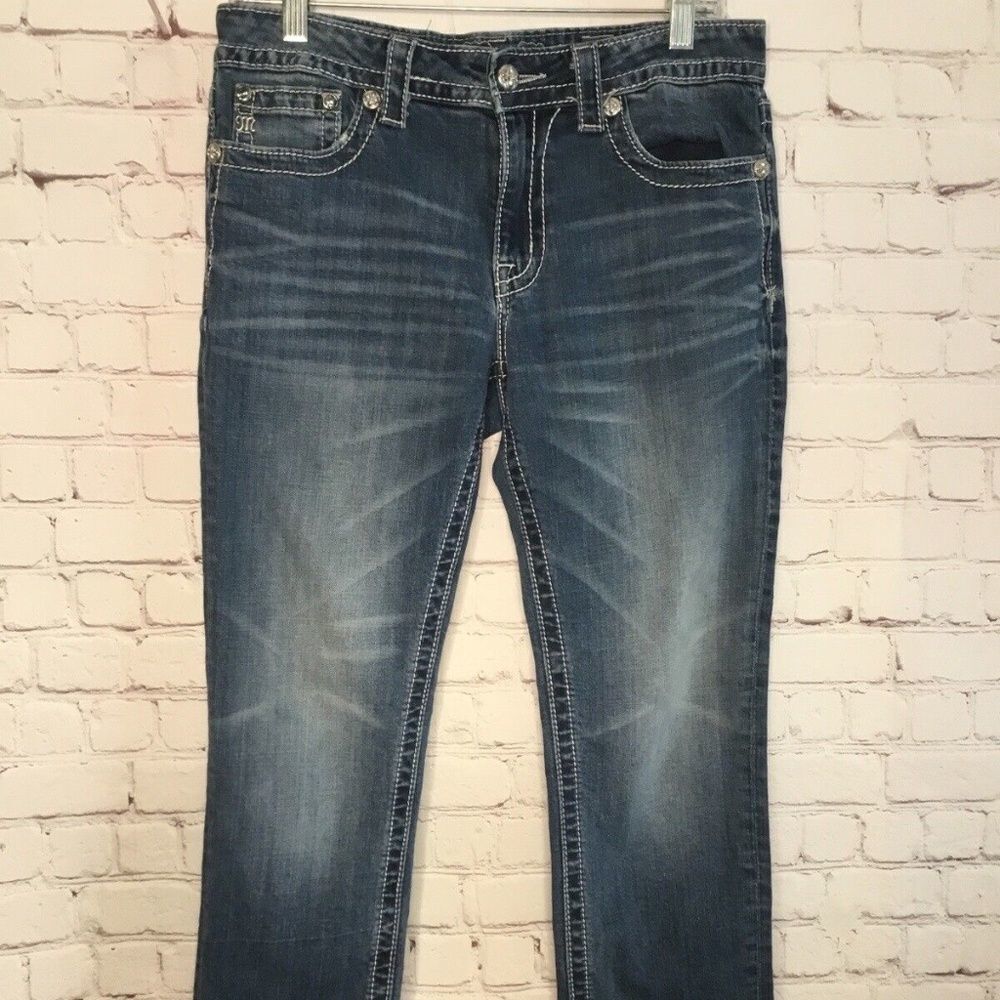 Miss Me Boyfriend Women's Blue Slim fit Capri Crop Jeans Size 27